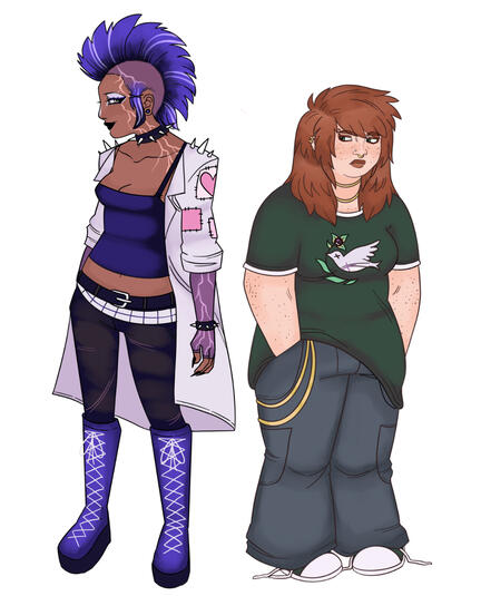 Kit and Birdie Character Design
